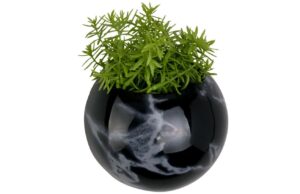 Present time Čern&yacute; keramick&yacute; n&aacute;stěnn&yacute; květin&aacute;č Marmara I.