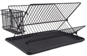 Present time Čern&yacute; kovov&yacute; odkap&aacute;vač Helgia 37 x 23 cm