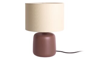 Present time Červenohněd&aacute; keramick&aacute; stoln&iacute; lampa Altamira