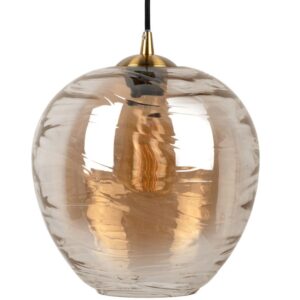 Present time Hněd&eacute; skleněn&eacute; z&aacute;věsn&eacute; světlo Klio 25 cm