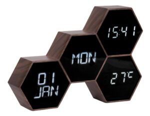 Present time Hněd&yacute; bud&iacute;k Level VI. s b&iacute;l&yacute;m LED displejem