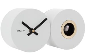 Present time Matně b&iacute;l&eacute; n&aacute;stěnn&eacute; hodiny Burung