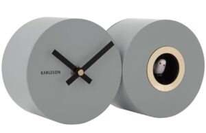 Present time Matně &scaron;ed&eacute; n&aacute;stěnn&eacute; hodiny Burung