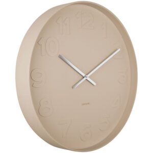 Present time P&iacute;skově hněd&eacute; kovov&eacute; n&aacute;stěnn&eacute; hodiny Carissa 51 cm