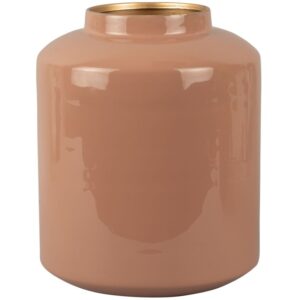 Present time Růžov&aacute; kovov&aacute; v&aacute;za Stelios M 23 cm