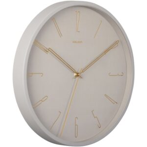 Present time &Scaron;ed&eacute; kovov&eacute; n&aacute;stěnn&eacute; hodiny Saeli 35 cm