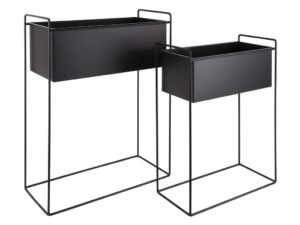 Present time Set dvou čern&yacute;ch kovov&yacute;ch květin&aacute;čů Lilien