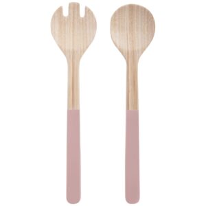 Present time Set dvou růžov&yacute;ch bambusov&yacute;ch sal&aacute;tov&yacute;ch lžic Pura 12 cm