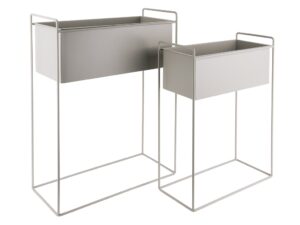 Present time Set dvou &scaron;ed&yacute;ch kovov&yacute;ch květin&aacute;čů Lilien