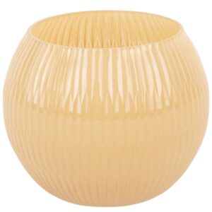 Present time Světle hněd&yacute; skleněn&yacute; sv&iacute;cen Chiq 9 cm