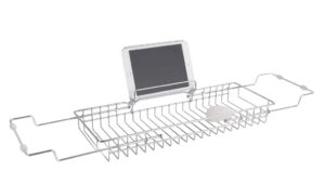 Present time Teleskopick&yacute; stř&iacute;brn&yacute; stolek do vany Caddy