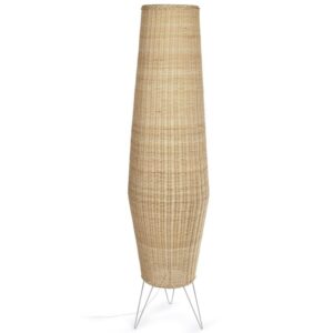 Ratanov&aacute; stojac&iacute; lampa Kave Home Kamaria 120 cm