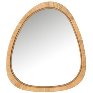 Ratanov&eacute; z&aacute;věsn&eacute; zrcadlo J-line Urobi 66 x 60 cm