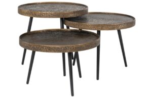 Richmond Set kovov&yacute;ch odkl&aacute;dac&iacute;ch stolků Luton 54 cm