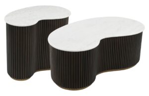 Richmond Set mramorov&yacute;ch konferenčn&iacute;ch stolků Mayfield 104x58 / 65x38 cm