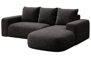 Rodier Antracitově &scaron;ed&aacute; rohov&aacute; pohovka Monce 255 cm