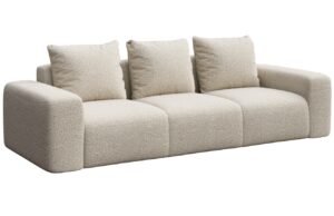 Rodier B&eacute;žov&aacute; boucl&eacute; trojm&iacute;stn&aacute; pohovka Monce 287 cm