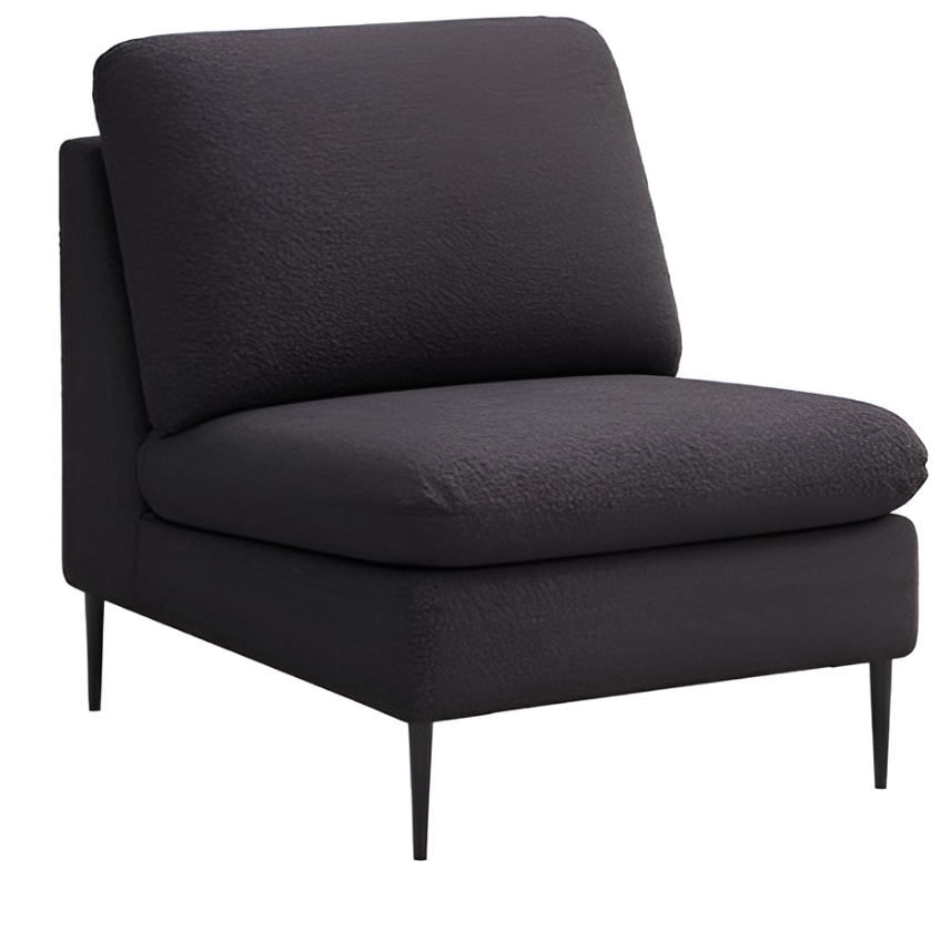 Rodier Černé bouclé křeslo Belle