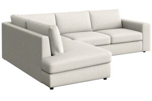 Rodier Kr&eacute;mově b&iacute;l&aacute; rohov&aacute; pohovka Baga 297 cm