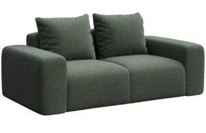 Rodier Lahvově zelen&aacute; boucl&eacute; dvoum&iacute;stn&aacute; pohovka Monce 212 cm