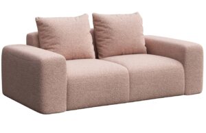 Rodier Růžov&aacute; boucl&eacute; dvoum&iacute;stn&aacute; pohovka Monce 212 cm