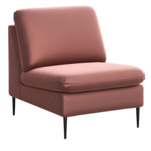 Rodier Starorůžov&eacute; sametov&eacute; křeslo Belle