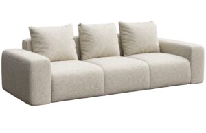 Rodier Světle b&eacute;žov&aacute; čalouněn&aacute; trojm&iacute;stn&aacute; pohovka Monce 287 cm