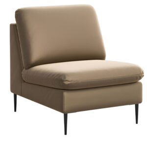 Rodier Světle hněd&eacute; sametov&eacute; křeslo Belle