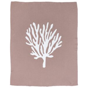 Růžov&aacute; bavlněn&aacute; dětsk&aacute; deka Quax Seaweed 100 x 80 cm