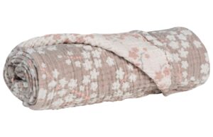 Růžov&aacute; mu&scaron;el&iacute;nov&aacute; dětsk&aacute; deka Quax Natural 110 x 90 cm