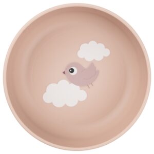 Růžov&aacute; plastov&aacute; miska Done by Deer Happy clouds