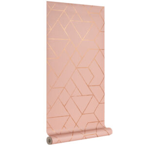 Růžov&aacute; tapeta na zeď Kave Home Gea 10 x 0