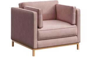 Růžov&eacute; čalouněn&eacute; křeslo Ame Yens Celerio