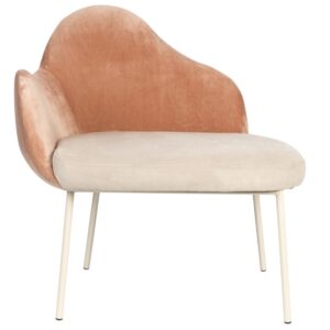 Růžov&eacute; sametov&eacute; lounge křeslo ZUIVER FRIULI