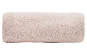 Růžov&yacute; boucl&eacute; potah na taburet Kave Home Kaeli 120 cm