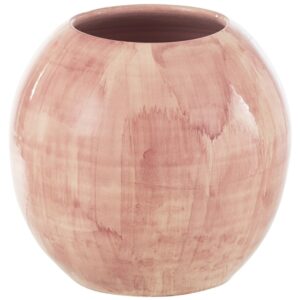 Růžov&yacute; keramick&yacute; květin&aacute;č J-Line Chelni 24 cm