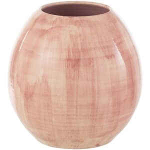 Růžov&yacute; keramick&yacute; květin&aacute;č J-Line Chelni 28 cm