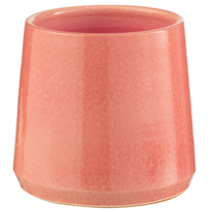 Růžov&yacute; keramick&yacute; květin&aacute;č J-line Asol 18 cm