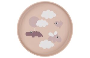 Růžov&yacute; plastov&yacute; dětsk&yacute; tal&iacute;ř Done by Deer Happy clouds