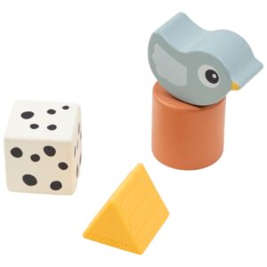 Sada čtyř barevn&yacute;ch senzorick&yacute;ch hraček Done by Deer Birdee