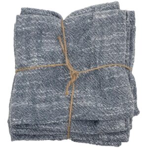 Sada čtyř modr&yacute;ch bavlněn&yacute;ch ubrousků Bloomingville Heidi