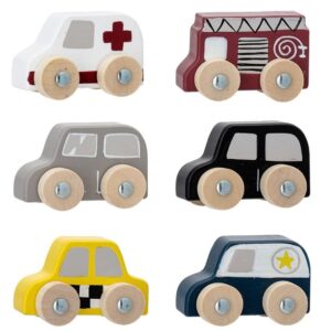 Sada dřevěn&yacute;ch aut&iacute;ček Bloomingville Mini Cars