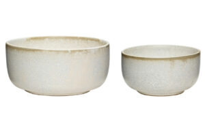 Sada dvou b&iacute;l&yacute;ch keramick&yacute;ch misek H&uuml;bsch Clay