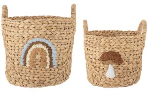 Sada dvou &uacute;ložn&yacute;ch ko&scaron;ů z př&iacute;rodn&iacute;ch vl&aacute;ken Bloomingville Agnes