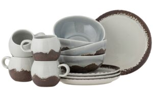 Sada hněd&eacute;ho kameninov&eacute;ho n&aacute;dob&iacute; Bloomingville Paula