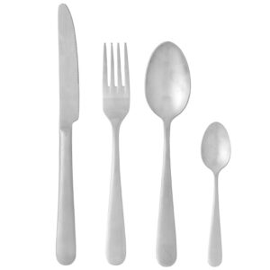 Sada stř&iacute;brn&yacute;ch kovov&yacute;ch př&iacute;borů Bloomingville Karma