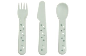 Sada zelen&yacute;ch plastov&yacute;ch př&iacute;borů Done by Deer Happy dots