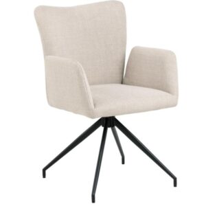 Scandi B&eacute;žov&aacute; l&aacute;tkov&aacute; otočn&aacute; j&iacute;deln&iacute; židle Neyo