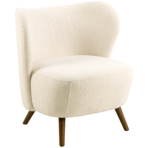 Scandi B&eacute;žov&eacute; čalouněn&eacute; lounge křeslo Kirby