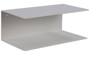 Scandi B&iacute;l&aacute; kovov&aacute; n&aacute;stěnn&aacute; police Zoha 35 cm